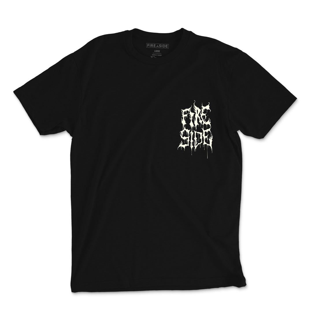 Cemetery Drip Tee - Black/White - FIREXSIDE 