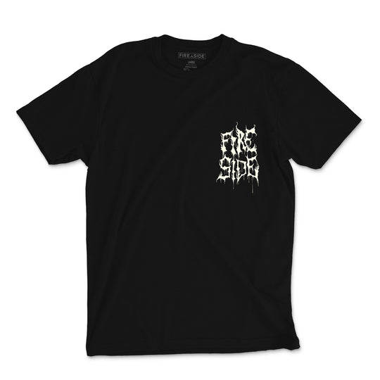 Cemetery Drip Tee - Black/White - FIREXSIDE 